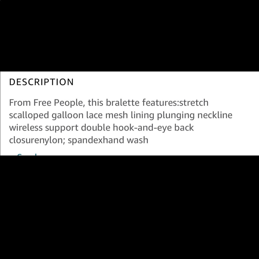 Free People Bralette- Brand New With Tags - Picture 3 of 3